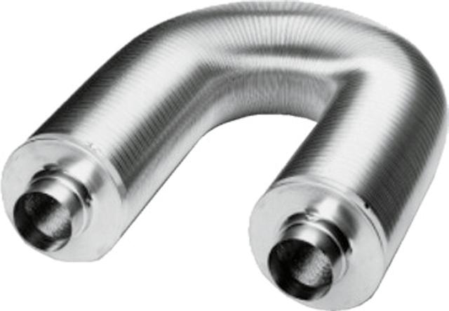 Schalldämpfer Wolf DN 125 für Zu-oder Abluft,Länge 1000 mm 50 mm Dämmung