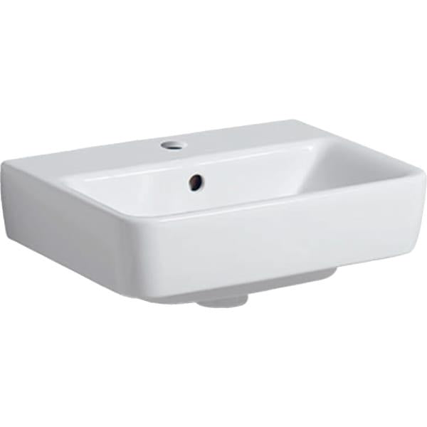 Handwaschbecken Geberit Renova Plan NEU mit Hahnloch,mit Überlauf 45 x 34 cm weiß
