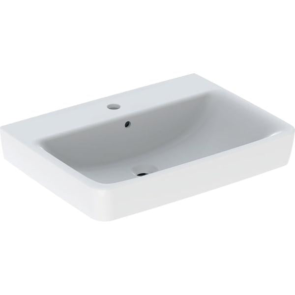 Waschtisch Geberit Renova Plan NEU mit Hahnloch,mit Überlauf 65 x 48 cm weiß