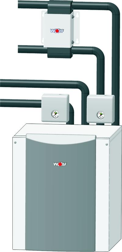 Wasser/Wasser-Wärmepumpe Wolf BWW-1-07 Innenaufstellung 7,1 kW / COP 5,4