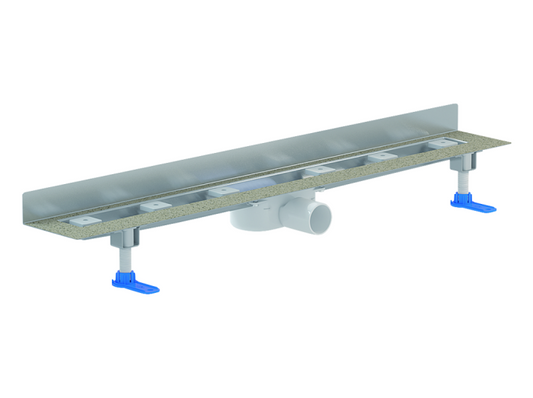 Duschrinne Dallmer CeraLine Nano W Montage an der Wand (Ablauf 0,46 l/s) Einbaum.800 mm / 700 mm Rost. Bauhöhe 68mm.