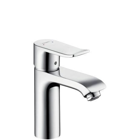 Waschtisch-Einhebelmischer Hansgrohe Metris 110 mit Excenterventil verchromt / Ausladung 116 mm