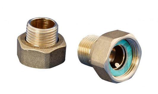 Messing-Verschraubung für Wilo Brauch- wasserpumpe DN 15 (1/2") (1 Satz)