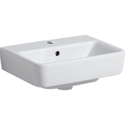 Handwaschbecken Geberit Renova Plan NEU mit Hahnloch,mit Überlauf 45 x 34 cm weiß