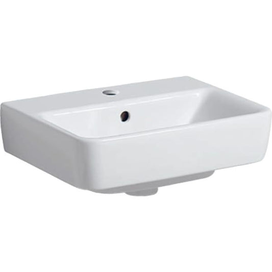 Handwaschbecken Geberit Renova Plan NEU mit Hahnloch,mit Überlauf 45 x 34 cm weiß
