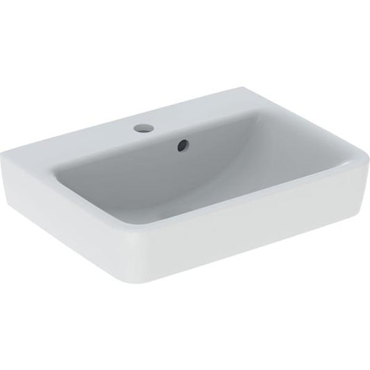 Handwaschbecken Geberit Renova Plan NEU mit Hahnloch,mit Überlauf 50 x 38 cm weiß