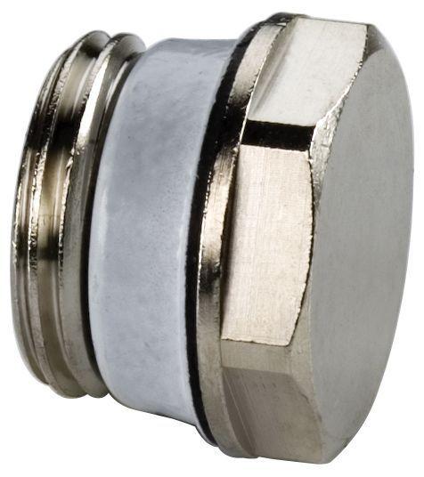 Blindstopfen selbstdichtend DN 15 (1/2"),messing verchromt