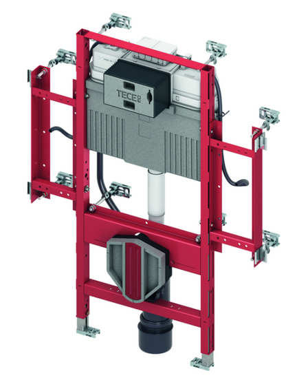 Montageelement TECEprofil f.Wand-WC erh. (Gerontomodul) m.Uni-Spülk. NEU easy fit Höhe 112 cm / Betätigung vorne
