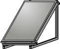 U-Aufstellgerüst Wolf AluFlex für waagerechte Fläche (Hochformat) für einen TopSon F3-1/CFK-1