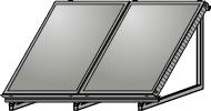 U-Aufstellgerüst Wolf AluFlex für waagerechte Fläche (Hochformat) für zwei TopSon F3-1/CFK-1