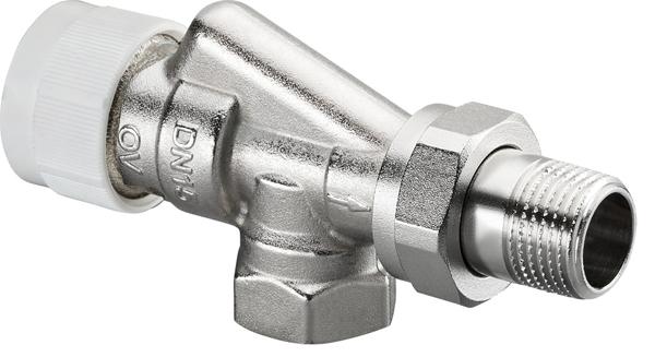 Ventilunterteil Comfort by Sanibel AV 9 messing,vernickelt,mit Voreinstellung DN 15 (1/2") / Axial