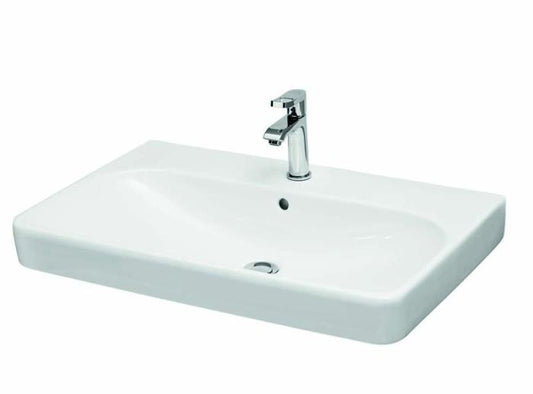 Waschtisch Sanibel 5001 (eckig),mit Hahnloch 75 x 48 cm weiß