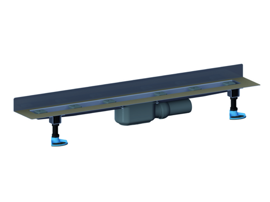 Duschrinne Dallmer CeraLine Plan W Montage an der Wand (Ablauf 0,7 l/s) Einbaum.900 mm / 800 mm Rost. Bauhöhe 90mm
