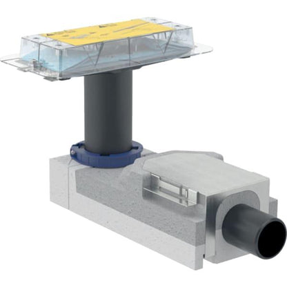 Rohbauset Clean Line Duschrinne Geberit für Fussbodenaufbauhöhe 90-220 mm,d 50 mm
