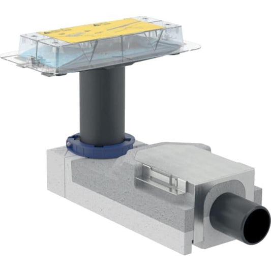 Rohbauset Clean Line Duschrinne Geberit für Fussbodenaufbauhöhe 90-220 mm,d 50 mm