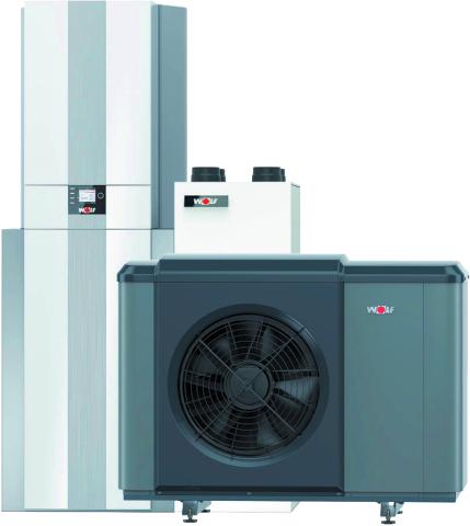 Wolf Haustechnikzentrale CHT-Monoblock Typ: CHT-10/300-50, inkl. CHA und KWL